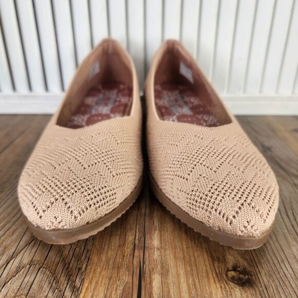 Skechers Cleo Sawdust With Grace Womens Size 8.5 Tan Crochet Wedge Shoes 158467 - Picture 2 of 9